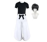 Jiumaocleu Anime Costume cosplay Fushiguro Toji completo set di outfit uniforme, anime Fushiguro Toji Cosplay Halloween Dress Up Tuta