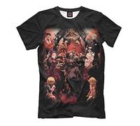 Jiumaocleu Camisas de anime Overlord Merch Albedo Ainz Ooal vestido 3D impreso camiseta de verano camiseta de manga corta para adultos