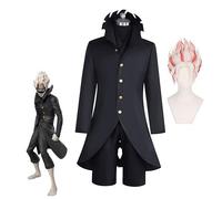 Jiumaocleu DAN DA DAN - Disfraz de cosplay de Takakura Ken, chaqueta de capa negra, conjunto completo de traje de cosplay de Okarun para fanáticos