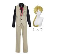 Jiumaocleu Disfraz de Dazai Osamu para cosplay, Kunikida Doppo, conjunto completo de disfraz de Dazai Osamu para Halloween, Navidad, carnaval, fiesta, traje para hombres y mujeres