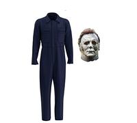 Jiumaocleu Disfraz de Michael Myers para cosplay, disfraz de Halloween Kills Michael Myers, conjunto de máscara de uniforme de Halloween unisex, traje de terror para adultos