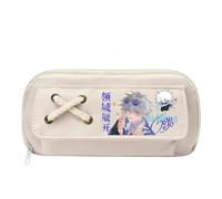Jiumaocleu Estuche para bolígrafos de anime JJK para niños y niñas, figura de anime Geto Suguru/Gojo Satoru, estuche para lápices Nanami Kento para estudiantes de secundaria, 21 x 5,5 x 11 cm, Tipo 15