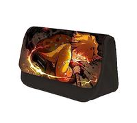 Jiumaocleu Estuche para lápices de anime, Kamado Tanjiro Agatsuma Zen'itsu Estuche para lápices, estuche portátil, gran capacidad, material escolar para fans, Tipo 5., 22x7.5x13cm, Estuche para
