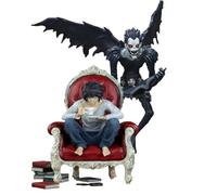 Jiumaocleu Figura de anime Death Note - 2 figuras Ryuuku y modelo de figura L, escultura de personaje de manga hecha a mano coleccionable, decoración de escritorio, regalos de cumpleaños