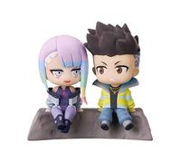 Jiumaocleu Figura de David Martinez Lucyna Kushinada, mini figura de anime de 8 cm, figura de David y Lucy, modelo de escultura coleccionable, decoración de escritorio, regalos para fanáticos