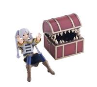 Jiumaocleu Frieren Figura y figura de monstruo de caja, figura de acción de anime de 10 cm, modelo de estatua de Frieren, figura de manga de dibujos animados, decoración de tartas, regalos