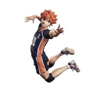 Jiumaocleu Haikyuu Hinata Shoyo Figure Model, 26 cm Flying Pose Anime Voleibol Action Figure Sculpture with Accessories, PVC Handmade Collectible Desktop Figure Decoration