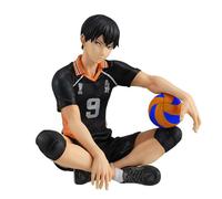 Jiumaocleu Haikyuu Tobio Kageyama Figura Figura Modelo de estatua, pose de tomar la pelota sentada, figura de acción de anime, decoración de escritorio coleccionable para fans