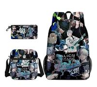 Jiumaocleu Juego de 3 mochilas de anime Luka/Ivan, estuche para lápices de anime Mizi Till/SUA, bolsa de hombro con impresión 3D, mochila escolar de dibujos animados para niños y niñas, Tipo 11