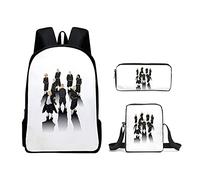 Jiumaocleu Juego de 3 mochilas de anime Manjiro, mochila de anime Matsuno Chifuyu, estuche para lápices Hanemiya Kazutora, bolsa de hombro con impresión 3D, mochila escolar de dibujos animados para