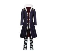Jiumaocleu Kurapika Cosplay Chrollo Lucilfer Uniforme Conjunto completo Anime Kurapika Abrigo Pantalones con peluca Prop Juego de rol Halloween Carnaval Fiesta