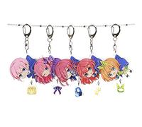 Jiumaocleu Llavero de los quintuplizos de la quintaesencia con llavero de anime Nakano Ichika Nino Miku Yotsuba Itsuki figura llavero para niños y niñas, regalos de Navidad