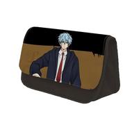 Jiumaocleu Mashle: Magic and Muscles - Estuche para lápices de gran capacidad, estuche de papelería de anime con doble cremallera, organizador de escritorio portátil para estudiantes, tipo 5,