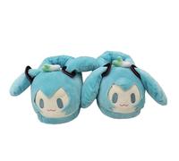 Jiumaocleu Pantuflas de algodón Miku de anime Miku, cálidas, antideslizantes, para interiores, de espuma viscoelástica, talla 35-42, Miku, Talla única