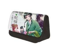 Jiumaocleu The Apothecary Diaries - Estuche para lápices de dibujos animados, gran capacidad, bolsa de papelería de anime con doble cremallera, organizador de escritorio portátil para adolescentes,