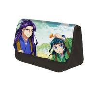 Jiumaocleu The Apothecary Diaries - Estuche para lápices de dibujos animados, gran capacidad, bolsa de papelería de anime con doble cremallera, organizador de escritorio portátil para adolescentes,