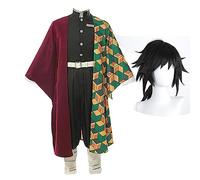 Jiumaocleu Tomioka Giyuu - Disfraz de cosplay de anime para hombre, chaqueta de capa, juego completo de disfraz para Halloween, fiesta de carnaval