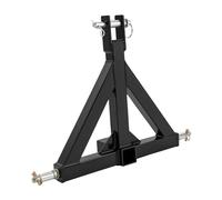 jiumxliu Enganche de remolque de 3 puntos para tractor de 2 pulgadas, receptor de remolque, barra de tracción triangular, color negro, tractor, estándar de 2 pulgadas
