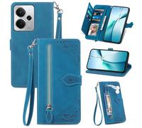 JIUNINE Funda Libro para Realme 14 5G / 14T 5G / Realme P3 5G, Azul