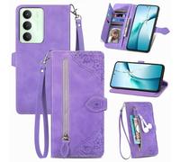 JIUNINE Funda Libro para Realme C71 / Realme C75 / Realme 14x, Morado
