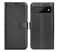 JIUNINE Funda para Google Pixel 7, Antigolpes Carcasa Libro con Tapa Plegable Cartera en Cuero Flip Case Cover con Cierre Magnético, Tarjetero y Suporte para Google Pixel 7, Negro