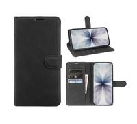 JIUNINE Funda para Realme 14T 5G / Realme 14 5G, Carcasa Tipo Cartera con Tapa de Piel sintética, Ranuras, Soporte y Cierre magnético, Flip Case Funda Protectora móvil, Negro