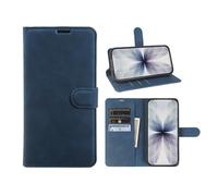JIUNINE Funda para TCL 60 SE/TCL 605, Carcasa Tipo Cartera con Tapa de Piel sintética, Ranuras, Soporte y Cierre magnético, Flip Case Funda Protectora móvil, Azul