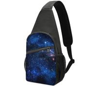 JiuPopular Aurora Starry Sky Space Starry Night Sky Sling Bag Bandolera Casual para hombres y mujeres