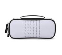 JiuPopular Bolsa de cosméticos portátil de poliuretano, bolsa de papelería para lenguaje de signos del alfabeto, se utiliza como estuche para lápices para oficina y escuela, bolsa de viaje de negocios