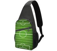 JiuPopular Bolsa de pecho, bolsa bandolera verde para campo de fútbol, bolsa cruzada, mochila casual para hombres y mujeres