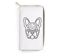 JiuPopular Cartera de cuero, bulldog francés, abeja pequeña, tamaño pequeño y gran capacidad, fácil de transportar, Estilo:, 19.7x10.5cm, Moderno