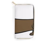 JiuPopular Cartera de cuero, Día de Muertos, tamaño pequeño y gran capacidad, fácil de transportar, beige, 19.7x10.5cm, Moderno