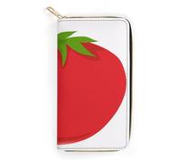 JiuPopular Cartera de cuero, educación matemática lineal, tamaño pequeño y gran capacidad, fácil de transportar, Dibujos animados de tomate, 19.7x10.5cm, Moderno