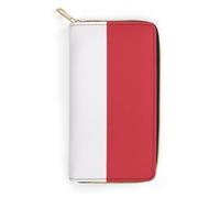 JiuPopular Cartera de cuero, nota musical, tamaño pequeño y gran capacidad, fácil de transportar, Bandera de Italia, 19.7x10.5cm, Moderno