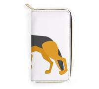 JiuPopular Cartera de piel, pastor alemán, tamaño pequeño y gran capacidad, fácil de transportar, Estilo:, 19.7x10.5cm, Moderno