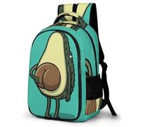 JiuPopular Daypack, lindo aguacate anime lindo mapache mochila, mochila con bolsillos para senderismo, camping, viajes, lindo aguacate anime lindo mapache, talla única, lindo anime aguacate, Lindo