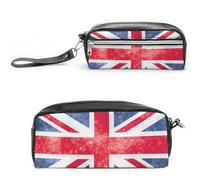 JiuPopular Estuche de cuero para lápices, bolsa de papelería de acuarela 3D utilizada como estuche para oficina y escuela, bolsa de viaje de negocios o caja de herramientas pequeña, bolsa de