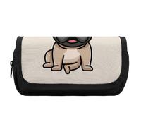 JiuPopular Estuche de doble capa, bulldog francés, bolsa de papelería utilizada como estuche para oficina y escuela, bolsa de viaje de negocios o caja de herramientas pequeña, bolsa de maquillaje para