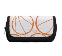 JiuPopular Estuche de doble capa, diseño deportivo de baloncesto, bolsa de papelería utilizada como estuche para oficina y escuela, bolsa de viaje de negocios o caja de herramientas pequeña, bolsa de