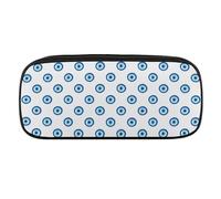 JiuPopular Estuche de poliuretano, bolsa de papelería para ojos malvados que se utiliza como estuche para oficina y escuela, bolsa de viaje de negocios o caja de herramientas pequeña, bolsa de