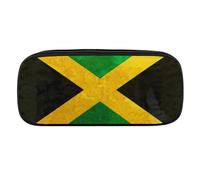 JiuPopular Estuche de poliuretano, diseño de bandera de Jamaica, bolsa de papelería utilizada como estuche para lápices para oficina y escuela, bolsa de viaje de negocios o caja de herramientas