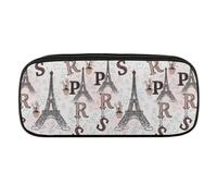 JiuPopular Estuche de poliuretano, diseño de la Torre Eiffel de París, bolsa de papelería para oficina y escuela, bolsa de viaje de negocios o pequeña caja de herramientas, bolsa de maquillaje