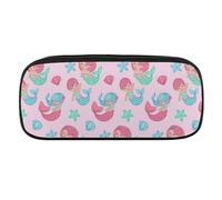 JiuPopular Estuche de poliuretano, hermoso patrón de sirena, bolsa de papelería utilizada como estuche para oficina y escuela, bolsa de viaje de negocios o caja de herramientas pequeña, bolsa de
