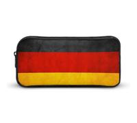 JiuPopular Estuche para lápices, bolsa de papelería con la bandera de Alemania utilizada como estuche para oficina y escuela, bolsa de viaje de negocios o caja de herramientas pequeña, bolsa de