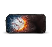 JiuPopular Estuche para lápices, bolsa de papelería de béisbol utilizada como estuche para oficina y escuela, bolsa de viaje de negocios o caja de herramientas pequeña, bolsa de maquillaje para niñas