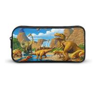 JiuPopular Estuche para lápices, bolsa de papelería de carnívoro de dinosaurio, se utiliza como estuche para la oficina y la escuela, bolsa de viaje de negocios o caja de herramientas pequeña, bolsa