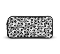 JiuPopular Estuche para lápices, bolsa de papelería para balón de fútbol y fútbol utilizado como estuche para oficina y escuela, bolsa de viaje de negocios o caja de herramientas pequeña, bolsa de