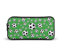 JiuPopular Estuche para lápices, bolsa de papelería para balón de fútbol y fútbol utilizado como estuche para oficina y escuela, bolsa de viaje de negocios o caja de herramientas pequeña, bolsa de