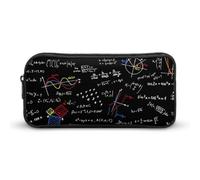 JiuPopular Estuche para lápices, bonita bolsa de papelería de pollo, bolsa de viaje de negocios o caja de herramientas pequeña, bolsa de maquillaje para niñas, Matemáticas Lineales Educación