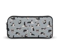 JiuPopular Estuche para lápices, Boston Terrier DogStationery Bag utilizado como estuche para lápices para oficina y escuela, bolsa de viaje de negocios o caja de herramientas pequeña, bolsa de